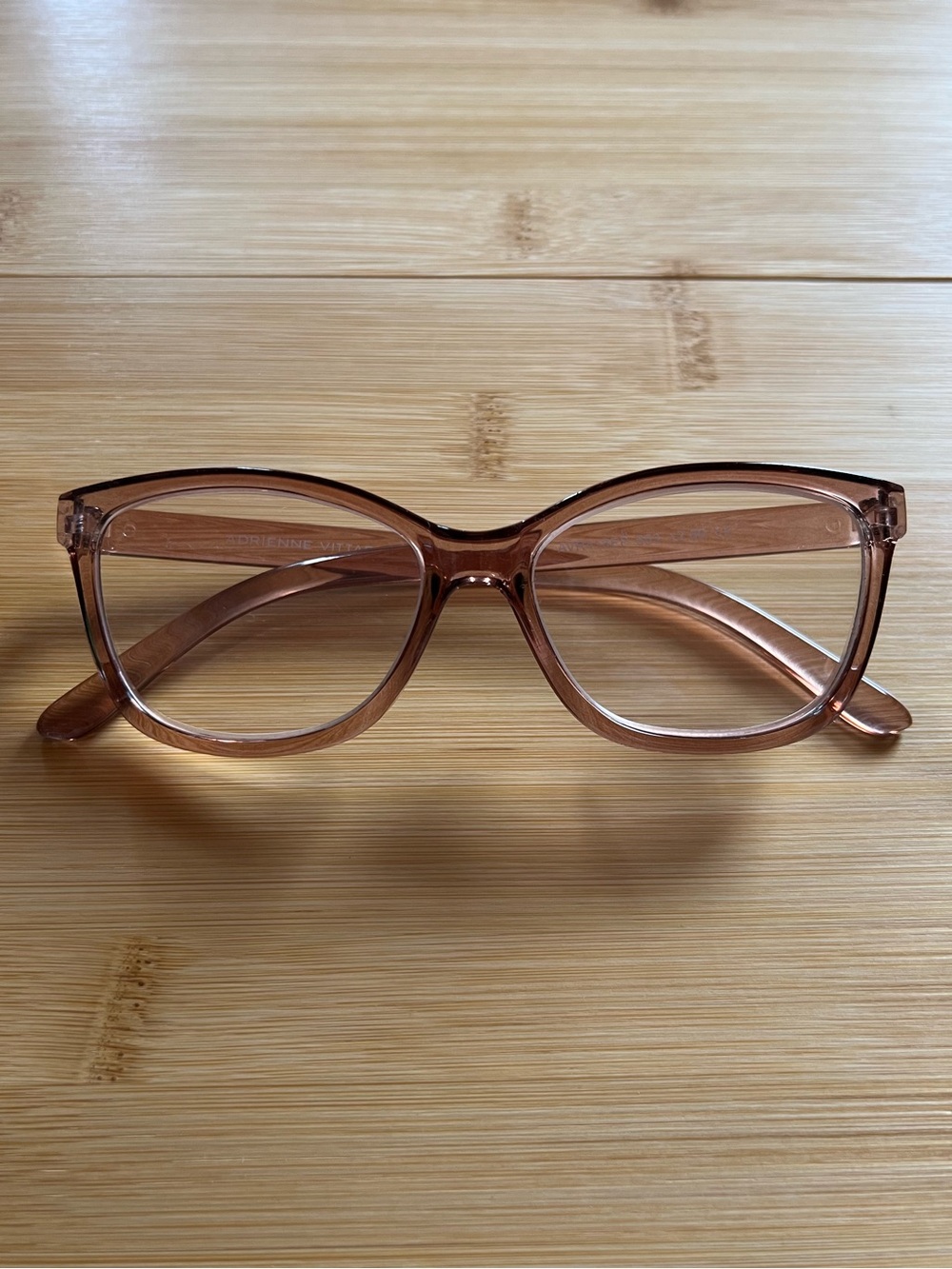 Adrienne Vittadini Brown Translucent Cat Eye Eyeglass Frames Women’s Full Rim